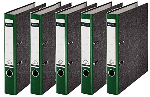 Leitz 1080/1050 Standard Ordner A4 (schmal | 5er Pack, grün)