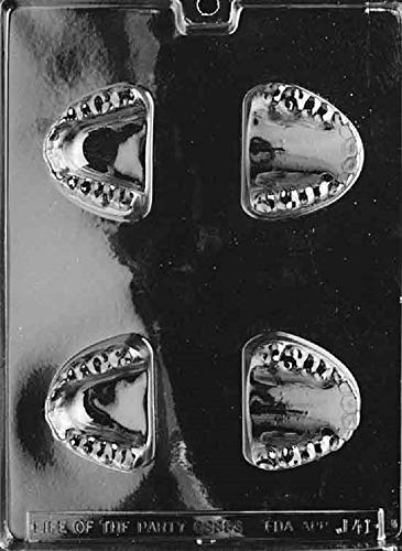 Grandmama's Goodies J041 False Teeth Dentures Chocolate Candy Soap Mold with Exclusive Molding Instructions