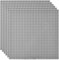 Lekebaby 6 Pack Classic Base plates Age 3+, 10x10 Large Building Board Baseplates 100% Compatible with All Major Brands, Grey