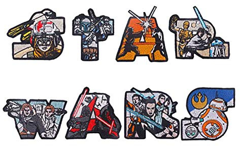 Set di 8 toppe ricamate a tema fantascientifico Wars