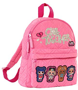 Mochila L.O.L. Surprise para Niñas | Diseño Elegante con Estampado de Muñecas | 2 Compartimentos con Cremallera | Correas Acolchadas Ajustables, Rosa, Talla Única, Poliéster