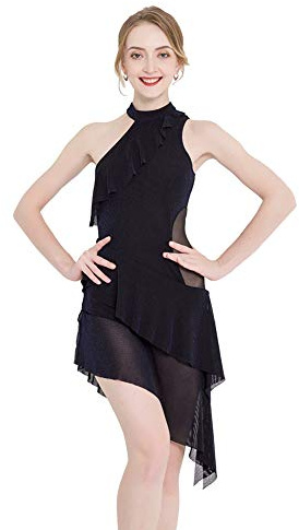 ROYAL SMEELA Vestito da Ballo Latino Sexy - Maglia Tango Cha Cha Abiti da Ballo Liscio per Le Donne