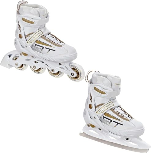 RAVEN Profession 2in1 Schlittschuhe Inlineskates Inliner für Kinder und Erwachsene verstellbar