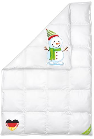 Koru Kids® Daunendecke 135x200 cm – 100% kanadische Landdaunen – Bettdecke Kinder – Federbetten 135x200 Daunen – Made in Germany – warme Decke für Erwachsene und Kinder