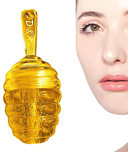 Sakamura Honig Lippenbalsam Topf, Natürliches nährendes Honigbalsam-Lippenöl mit Applikator, Day and Night Repair Lip Moisturizer Honey Lip Balm, verblasst die Lippenlinie und verbessert