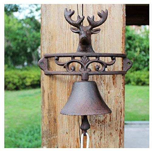 Antike Türklingel Metall Antike Lucky Hirsch Dekorative Türklingel Glocke Wand Hängen for Außenhaus Ladenbesitzer Laden Garten Veranda Ornament Vintage Türklingel