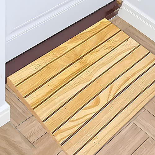 Bodenübergangsstreifen, Schwellenrampe aus Holz, Hauseingangsrampe für ältere Menschen/Behinderte/Hunde, 3 4 5 6 7 8 Zoll hohe Stufentreppenrampe für Rollstuhlf