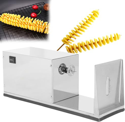 ROGHA Affettatrice elettrica per Patate Tornado Affettatrice a Spirale per Patate Affettatrice per Patate attorcigliata Affettatrice a Spirale per Tagliare Le Verdure