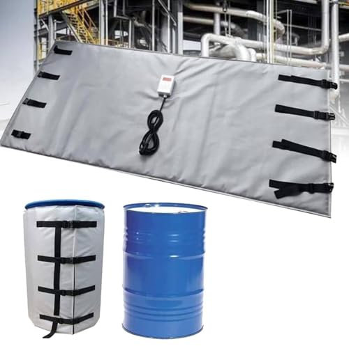 ZXSYYDS 2000W IBC Drum Heater,Metal Oil Drum Heater,0~150℃ Temperature Controller, 55Gallon (200L) Oil Drum Heater, for plastic barrels, iron barrels, IBC barrels, and various gas tanks,Grey
