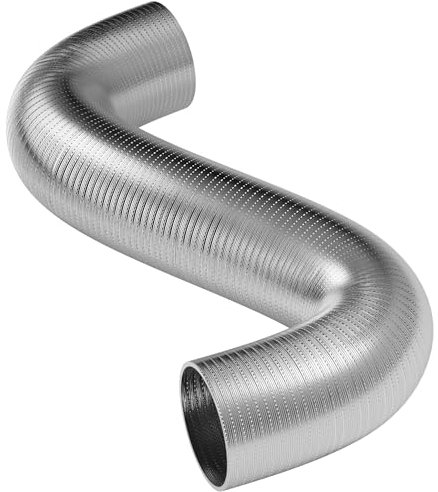 Tuyau de ventilation semi-flexible en aluminium pour hottes de cuisinière et ventilation 125 mm – 4 m de long