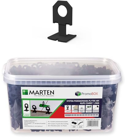 MARTEN Fliesen Nivelliersystem Clips Keile 1-3 mm Fliesen Leveling System Set Fliesen Nivellierclips Kunststoff Fliesenkeile & Fliesen Abstandshalter – Fliesen Verlegehilfe für Boden und Wandfliesen