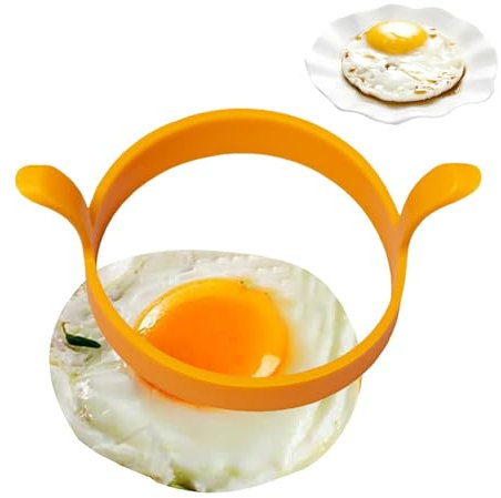 Fried Egg Cooker | Round Silicone Omelette Mold,Food Grade Silicone Pancake Egg Shaper, Double-Eared Cooking Tool Kitchen Accessories for Pancakes, Breakfast Sandwiches