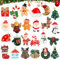 BOFUNX 24pcs Calendario de Adviento de Navidad Caja de Mini Adornos Colgantes de 24 Días de Navidad Cuenta Regresiva Decoración de Calendario de Adviento Regalo Navideño para Niños