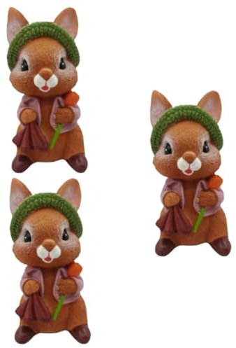 Supvox 3st Kaninchen-verzierung Hase Frosch Figuren Mini-frösche Teich Bausatz Ente Rasendekoration Anlage Gras Überraschungsspielzeug Gefälscht Kaninchen- Im Freien Pflanzen Harz