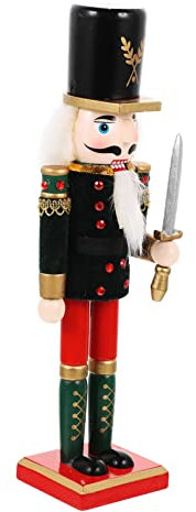 Zerodeko muñeca Cascanueces decoración Escritorio muñecos navideños Christmas Celebrations decoração Adornos de Navidad Rojo de Navidad Adorno de Cascanueces Madera Green