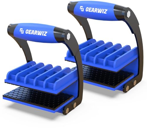 Gearwiz Panel Carrier Tool – Carry Plywood Drywall & Large Sheets up to 100 lbs – One-Handed Ergonomic Grip – Heavy-Duty Woodworking & Construction Sheet Lifter for 4x8 Panels – Clamp & Go – 2 Pack