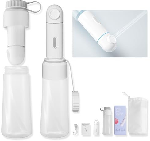 Tragbares Bidet，Dusche Portable Bidet 350ml,Hand-Bidet Elektrisches Bidet Wiederaufladbar,Intimdusche,Reise Bidet,Tragbare WC Dusche für Reisen und Alltag(Weiß)