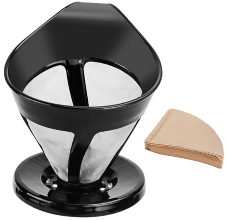 Alipis Filtre Café Manuel Acier Inoxydable Avec Filtres Papier Pour Préparation