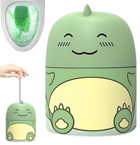 Nettoyant WC et désodorisant miracle, flacon nettoyant pour cuvette en forme de dinosaure, nettoyant pour réservoir de toilettes, élimine les odeurs et les taches (1, Vert)
