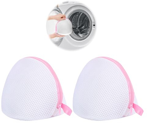 2 Stück BH Wäschenetz für Waschmaschine, Wäschebeutel mit Reißverschluss, Dessous Waschbeutel für BH, Unterwäsche & Feinwäsche, Wiederverwendbarer Schutzbeutel aus Polyester