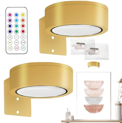 Renchey Luz Para Cuadros Que Funciona Con Pilas,Iluminación Magnética Para Pared Con Mando | Lámpara Multifuncional Para Dormitorio Escaleras Pasillo Mesilla De Noche