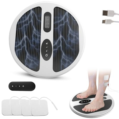 EMS & TENS Medic - Stimulateur de circulation sanguine pour les jambes et les pieds - Appareil de massage électrique des pieds avec 4 électrodes - Stimulateur de circulation sanguine médicale pour