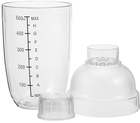 BESTOYARD Vaso Mezclador para Coctelería de 530 Ml con Escala de Medición, Material PC Resistente y Compatible con Temperaturas Amplias, Adecuado para Uso en Casa y Bar