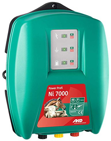 AKO Power Profi Ni 7000, Weidezaungerät Expert, 230 V Netzgerät, Input 10.00 J, max. Spannung 10.000 V, für Zäune bis 70 km, 5 Jahre Garantie, Made in Germany
