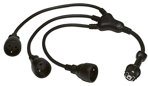 Rallonge multiprises pieuvre avec 1 fiche 2P+T 16A IK10 et 3 prolongateurs longueur 0,8m