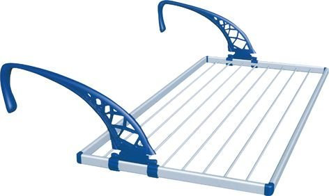 OEM SYSTEMS Stendibiancheria x Balcone struttura alluminio bracci resina ''NUMERO 1'' 60X110Cm