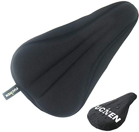 10.5*6.3 inch Bike Gel Narrow Seat Cover Padded FUCNEN Traditional Bike Small Saddle Cushion Cover for Road Mountain City Bicycle Cycling Great Helps on Saddle Sores Comfy Kids Seat Cover