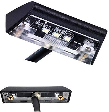 Mini luce targa a LED, nero, universale, per moto, auto, quad, rimorchio, 12 V