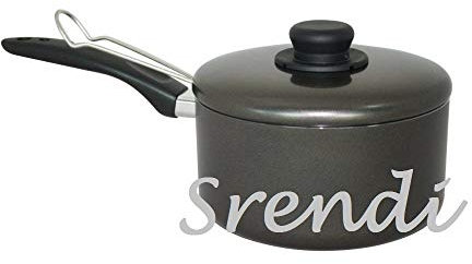 Srendi® 20cm and 22cm Non Stick Chip Pan with Lid & Wire Basket Aluminium Deep Fryer Saucepan Made in UK (8 Inches - 20cm)