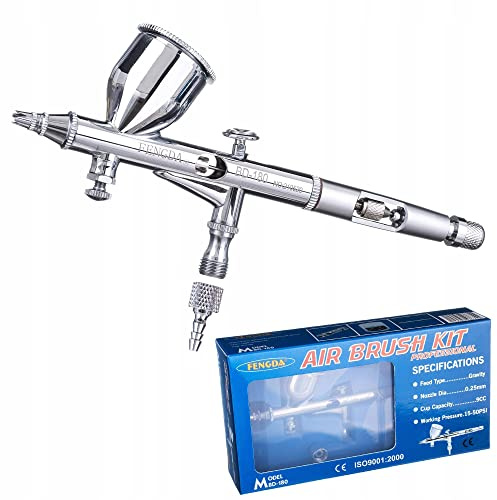Profi BD-180 FENGDA - Pistola a spruzzo per aerografo, 0,5 mm