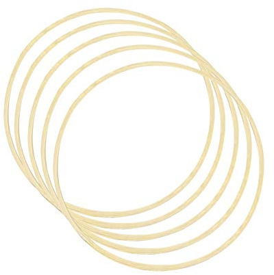 HooAMI 5 Stück Traumfänger Ringe Bambus Dekoration Zubehör für DIY Traumfänger, Hochzeitskranz Dekor und Wandbehang Handwerk 30cm