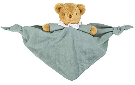 TROUSSELIER - Plüschtier - Bär triangle - 20 cm - Bio Baumwolle - Klassischer Chic - Ideales Geburtsgeschenk - Maschinenwaschbar - Farbe grün Seladon