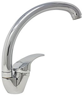YASTA Rubinetto Cucina Miscelatore Monocomando Lavello Cromato Canna Alta Rotante 8411