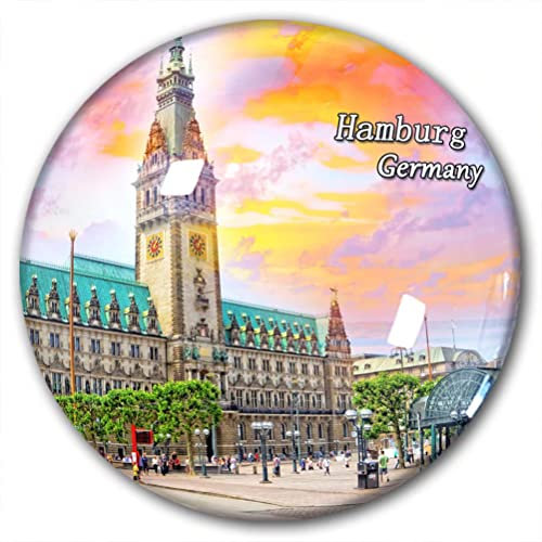 Deutschland Hamburg Kühlschrankmagnet Kühlschrankaufkleber Deko Magnet Reise Souvenir Kristallglas