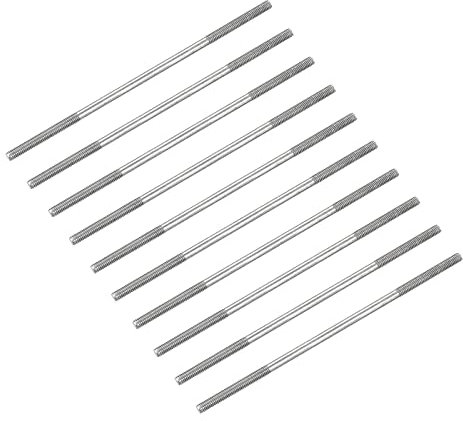 METALLIXITY Doppelseitige Stiftschrauben (M4-Gewinde 110 mm Länge) 10 Stück, 304 Edelstahl Doppelgewindestangenbolzen – für die Hauswartung