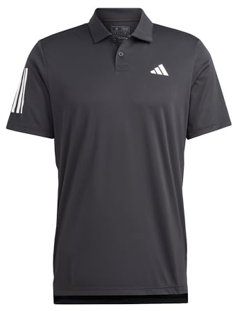 Adidas Herren Club 3-Stripes Tennis Polo Shirt, Black, L