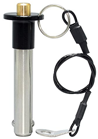 AUZHU- PLA- Zoll- Edelstahl- Kugelsperrbolzen Steckbolzen Positionierstifte Federstifte Schnellverschlussstifte mit Druckknopf Indexierstifte Sicherheitsnadeln Dübel Größe: M3/16 Zoll - L1 Zoll