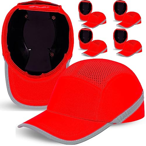 BWOLF TRIVOR Anstoßkappe Herren Stoßkappe Sicherheitskappe Sicherheitshelm mit ABS-Schale EN 812 mit Reflexstreifen Schutzhelm Helmkappe