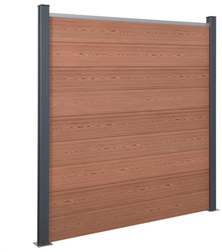 vidaXL Zaunelement-Set Braun 180x186 cm WPC