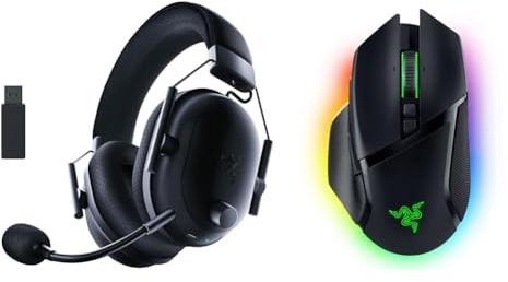 Razer BlackShark V2 Pro - Cuffie wireless da esports & Basilisk V3 Pro - Mouse da Gioco Wireless Personalizzabile con Rotellina Inclinabile