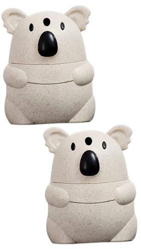 Ciieeo 2 Piezas Tarro De Palillos Koala Dispensador De Picos De Aperitivos Decoración del Porta Palillos Recipiente para Guardar Palillos De Palillero Kawaii El Plastico