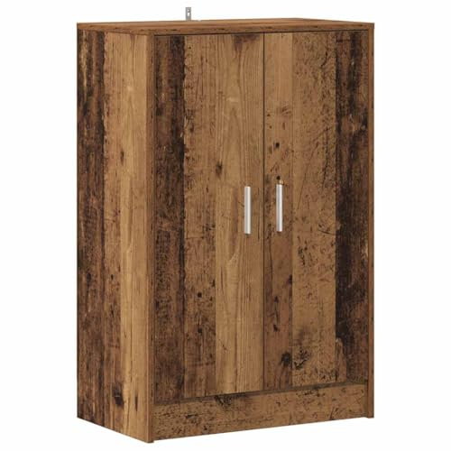 vidaXL Scarpiera Legno Antico 60x35x92 cm in Legno Multistrato, mobile per scarpe, mensola per scarpe, porta scarpe, armadio per scarpe