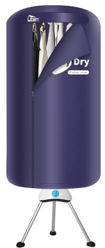 Asciugatrice Elettrica, 1000 W da Asciugatrici a Pompa di Calore, Asciugatrice con Tempismo, Asciugatrice a Riscaldamento a 2 Strati, adatta per Domestico Lavanderia in Appartamento, 170cm-Blu