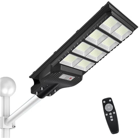 Generico Faro Stradale a LED 1500W da Esterno con Sensore di Movimento, Telecomando, Impermeabile per Giardino, Viale, Parcheggio
