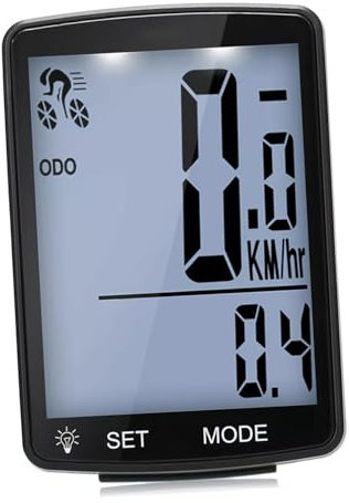 WHAMVOX Kabelloser Fahrradcomputer Mit Großem LCD-Display Kompakter Wetterfester Fahrradtacho Mit Multifunktionalem Kilometerzähler Für Präzise Geschwindigkeits Streckenmessung Beim Radfah