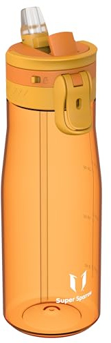 Sparrow Borraccia - 500ml, 750ml, 1L - TouchFlow Bottiglia Senza BPA - Senza Perdite Borraccia Cannuccia - Borracce Sportiva Flusso Rapido Con Un Clic per Scuola, All'aperto